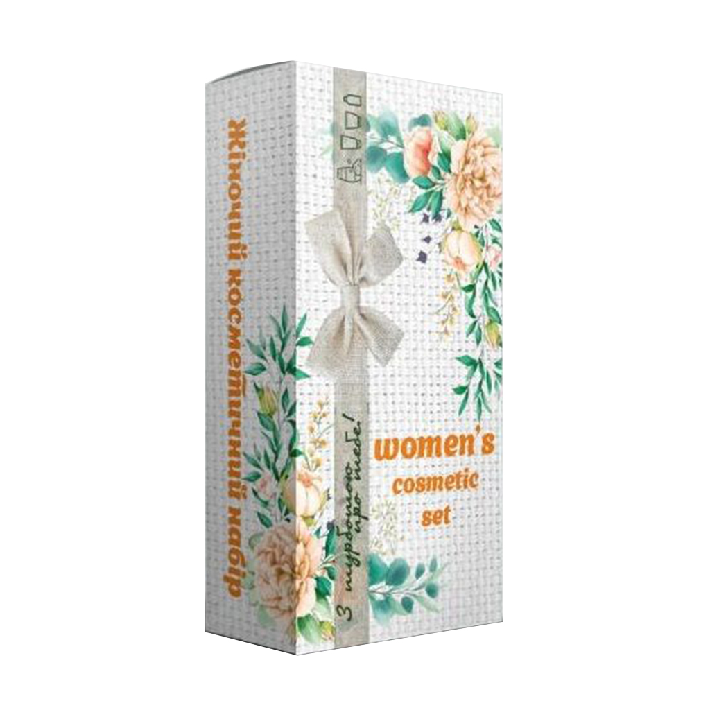 Подарунковий набір жіночий Aromat Grace Touch (гель для душу, 250 мл + крем для рук, 90 г + маска для волосся, 5*15 мл + мочалка-бантик)